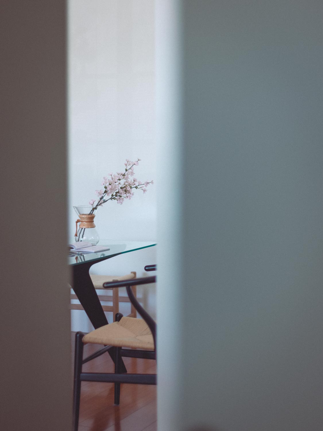 Looking into the dining room