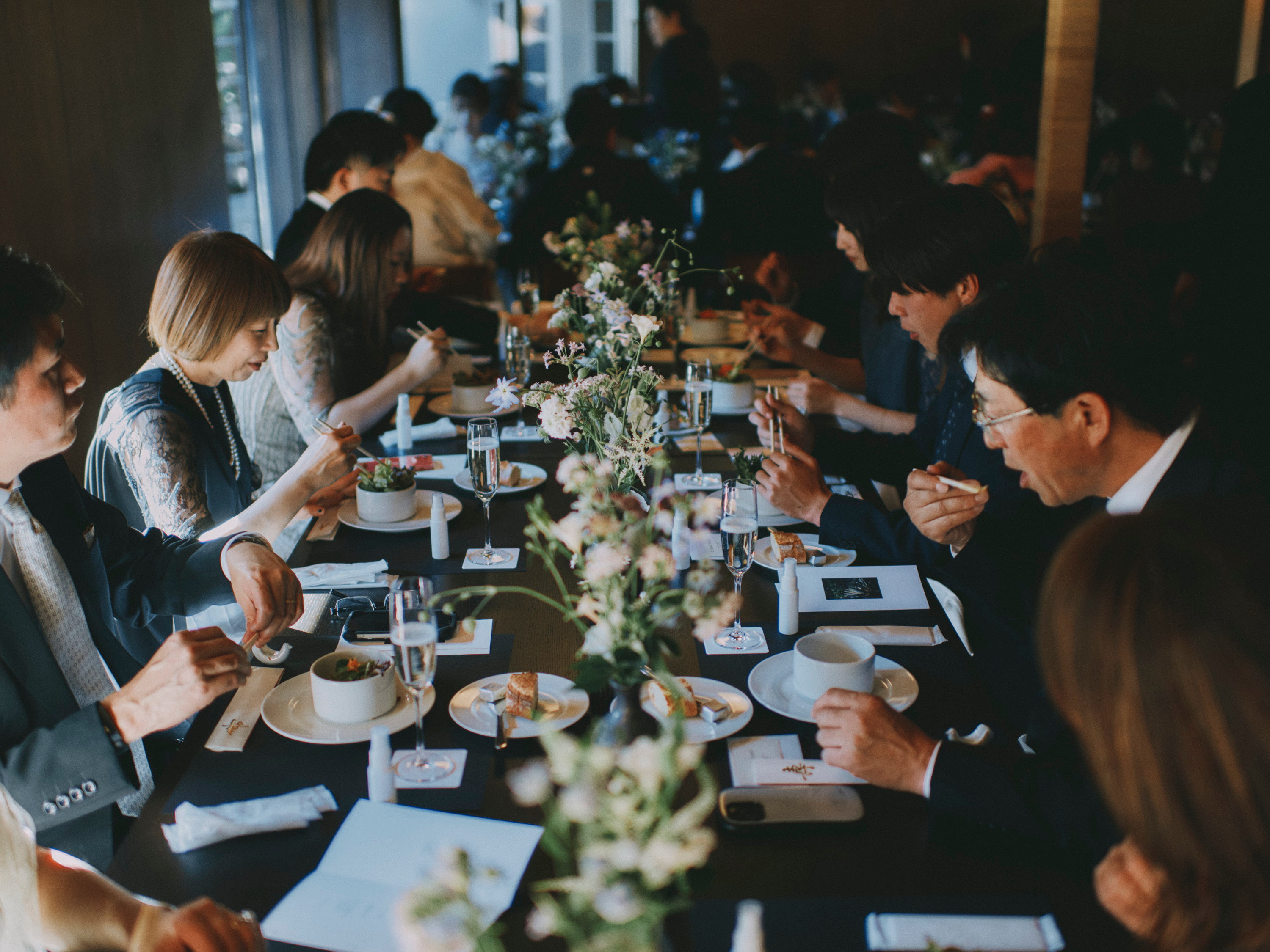 dining at the reception