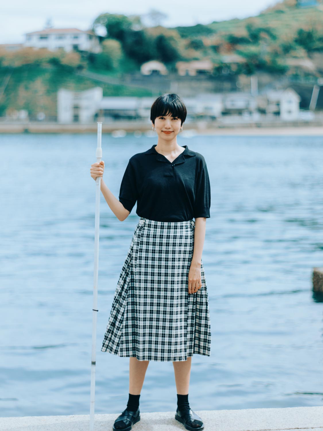 With the Seto Inland Sea area in the background