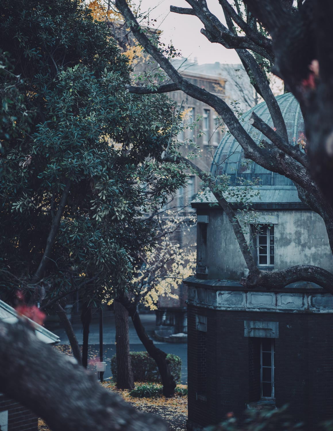 Landscape with old buildings