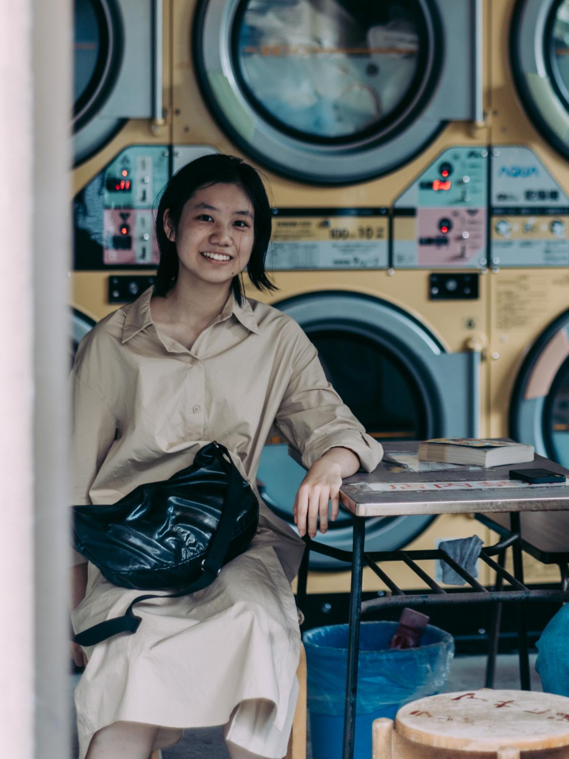 at a Laundromat