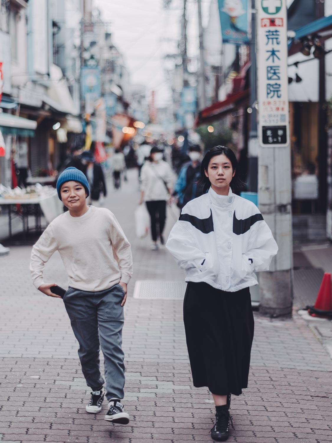 walking in a shopping arcade