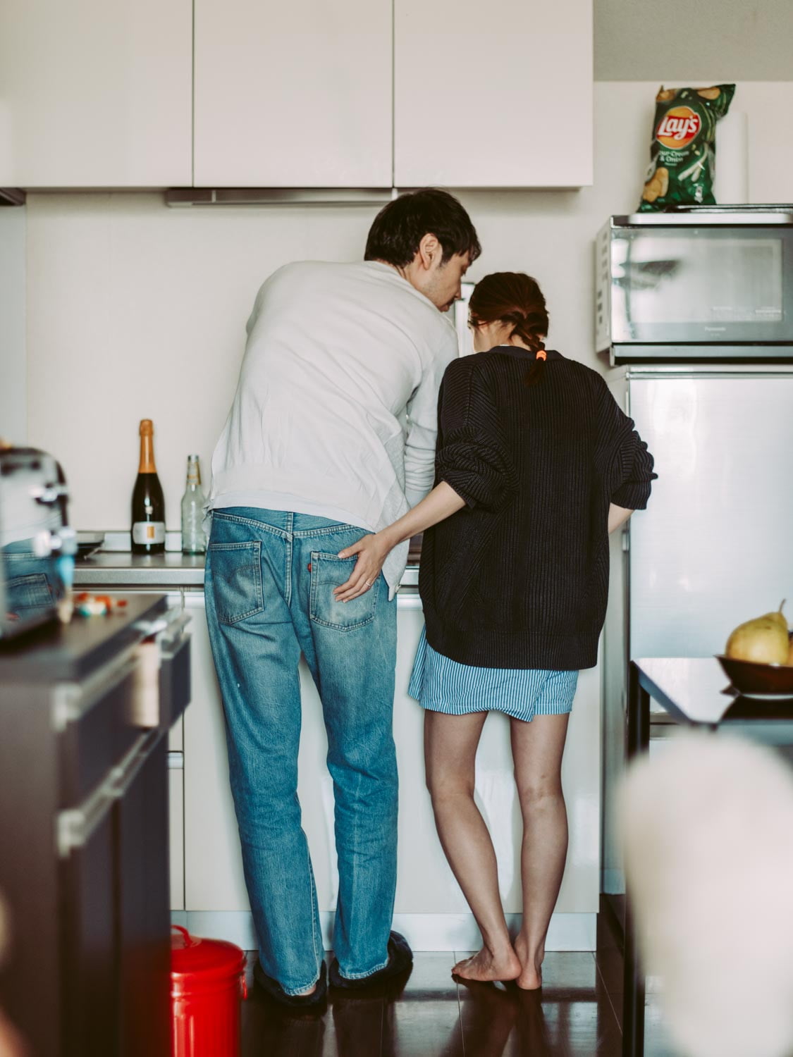 in the kitchen